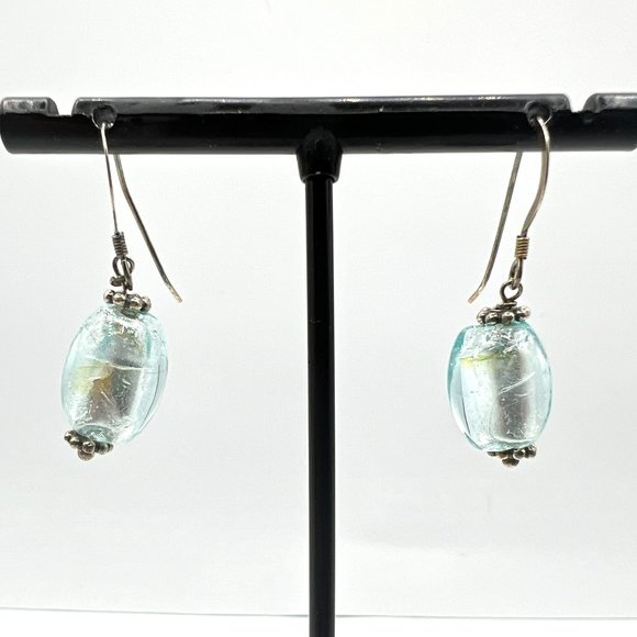 Blue Glass Bead Earrings - Picture 1 of 1